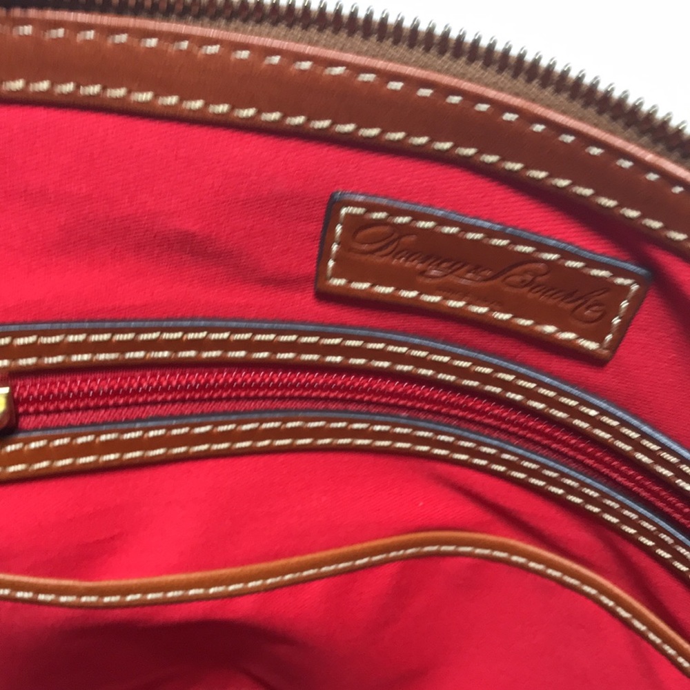 Dooney and Bourke leather dome handbag with double straps. NWT - Picture 10 of 15